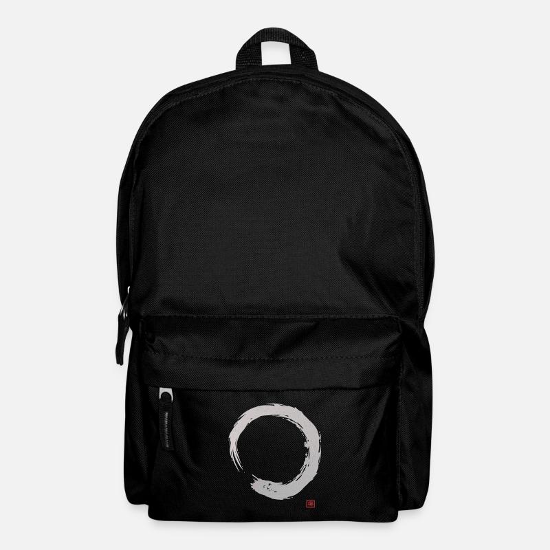 Calligraphy Enso Circle | Zen Buddhism - Backpack - black