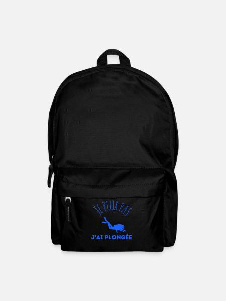 JE PEUX PAS JAI PLONGÉE idée cadeau et tshirt - Sac à dos - noir