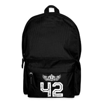 42 Zahl Krone - Rucksack - Schwarz - Vorne