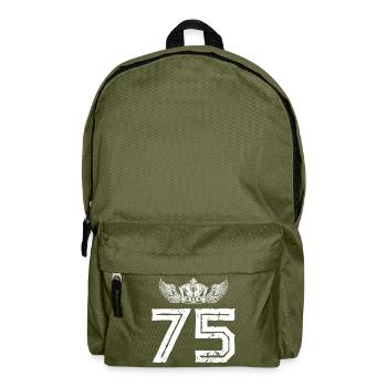 75 Number crown - Backpack - olive green - Front