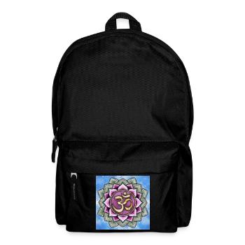 Om Zeichen in Lotusblume - Rucksack - Schwarz - Vorne