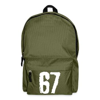 67 Number jersey - Backpack - olive green - Front