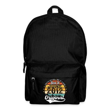 Born in June 2012 Birthday Gift June 2012 - Rucksack - Schwarz - Vorne