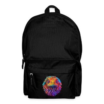 Bearded dragon Pogona reptile - Backpack - black - Front