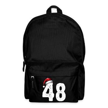 48 Zahl Weihnachten - Rucksack - Schwarz - Vorne