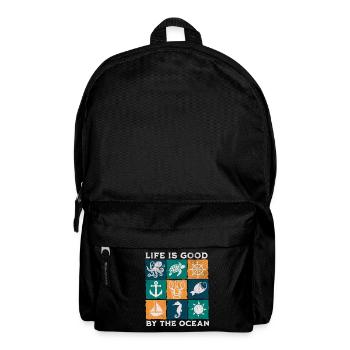 Das Leben am Meer ist gut - Rucksack - Schwarz - Vorne