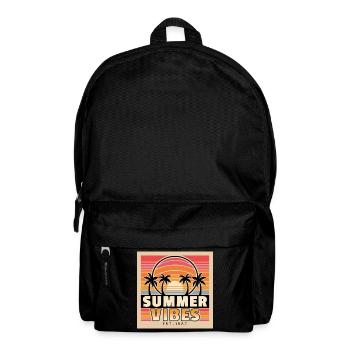Summer Vibes mit Insel-Feeling als Geschenkidee - Rucksack - Schwarz - Vorne