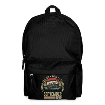 Né en septembre 1986 Millésime 1986 - Sac à dos - noir - Devant