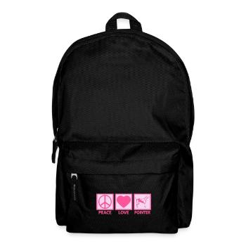 Deutsch English Pointer Mama Peace Love Pink - Backpack - black - Front