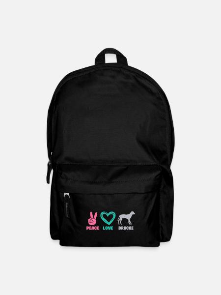 Schwarzwildbracke Slovenský Kopov Peace Love - Rucksack - Schwarz