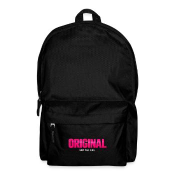 Original Seit Tag Eins Neon Pink - Rucksack - Schwarz - Vorne