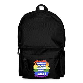 gay regenbogen fahne flagge schwulen t-shirt pride - Rucksack - Schwarz - Vorne