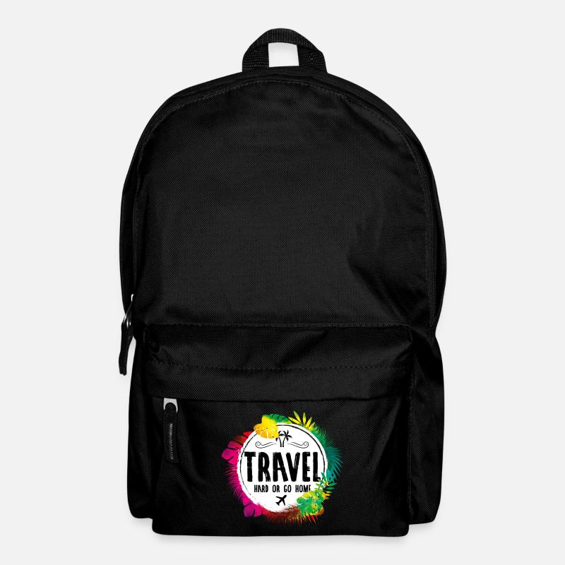 Reisen Spruch - Rucksack - Schwarz