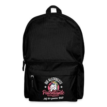 Die allerbeste Patentante Einhorn - Rucksack - Schwarz - Vorne