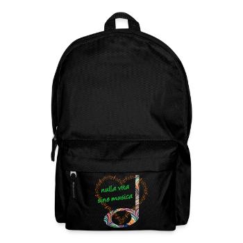 demi-note e 7 pas de vie sans musique latine - Sac à dos - noir - Devant