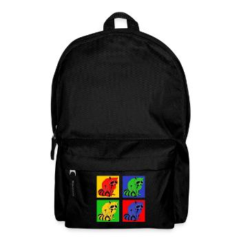 Cute raccoon - Backpack - black - Front