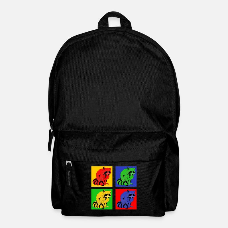 Cute raccoon - Backpack - black