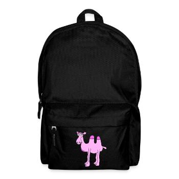 Chameau rose - Sac à dos - noir - Devant