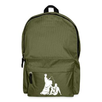 brautpaar ehepaar silhouette - Rucksack - Olivgrün - Vorne