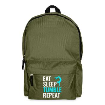 Power Tumbling Gymnastics Gymnast Acrobatics Funny - Backpack - olive green - Front