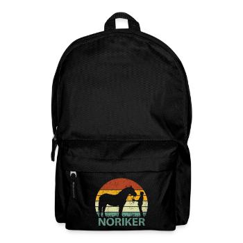Noriker Horse Retro Vintage - Sac à dos - noir - Devant