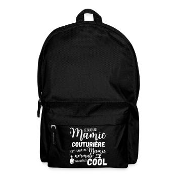 T shirt mamie couturière humour mamie cadeau - Sac à dos - noir - Devant