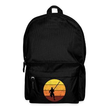 Vintage Stabhochsprung Sprung Leichtathletik - Rucksack - Schwarz - Vorne