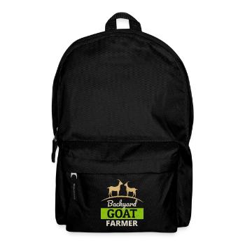 Backyard Goat Farmer Animal Farming Farm Funny - Backpack - black - Front