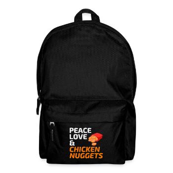 Chicken Nuggets Fast Food Lustiger Spruch - Rucksack - Schwarz - Vorne