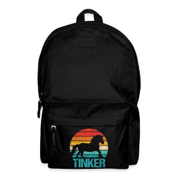 Irish Tinker Pferd Tinkerpferd Retro Vintage Style - Rucksack - Schwarz - Vorne
