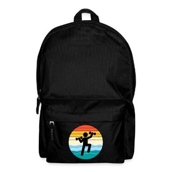 Aquagym Aquatique Fitness Aquatique Vintage Rétro - Sac à dos - noir - Devant