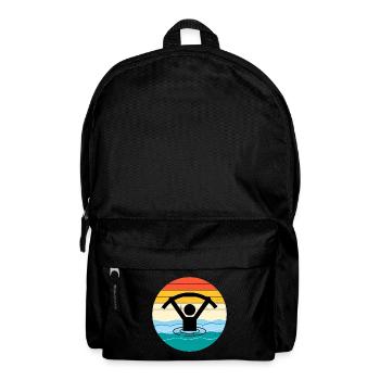 Aquagym Aquatique Fitness Aquatique Vintage Rétro - Sac à dos - noir - Devant