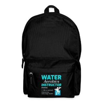 Water Aerobics Instructor Aquatic fitness Trainer - Backpack - black - Front