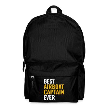 Airboat Fanboat Airboating Swamp boat Captain - Backpack - black - Front
