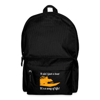 Airboat Fanboat Airboating Planeboat Swamp Boot - Rucksack - Schwarz - Vorne