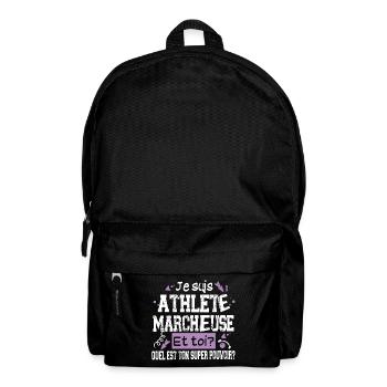 Athlète Marcheuse Randonnée Sport Cadeau Humour - Sac à dos - noir - Devant