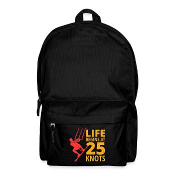 Kitesurfen Kiteboarding Kiteboarder Kitesurf - Rucksack - Schwarz - Vorne