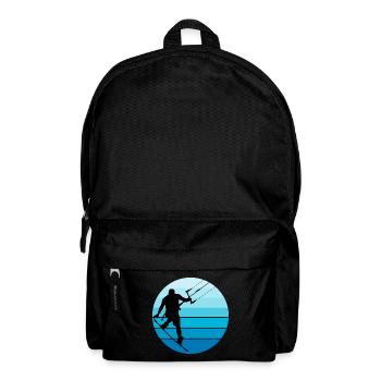 Kitesurfen Kiteboarding Kiteboarder Kitesurf - Rucksack - Schwarz - Vorne