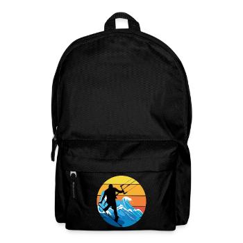 Kitesurfing Kiteboarding Kitesurf Vintage Retro - Backpack - black - Front