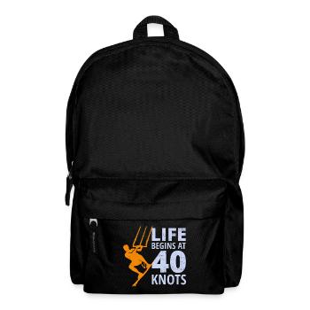 Kitesurfen Kiteboarding Kiteboarder Kitesurf - Rucksack - Schwarz - Vorne