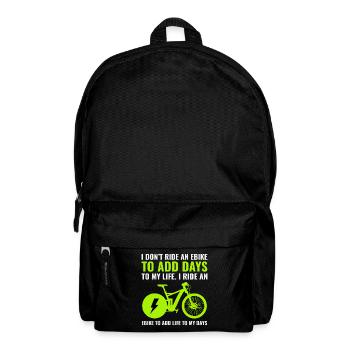 E-Bike Electric Bicycle Bike Cycling Biker Mtb - Backpack - black - Front