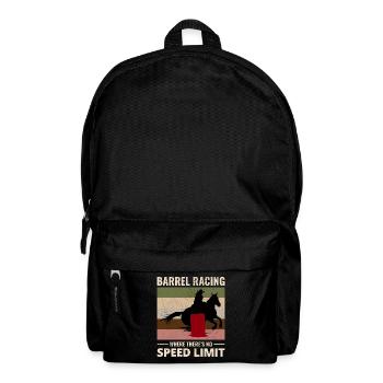 Barrel Racer Racing Reiten Reiten Rennen Rodeo - Rucksack - Schwarz - Vorne