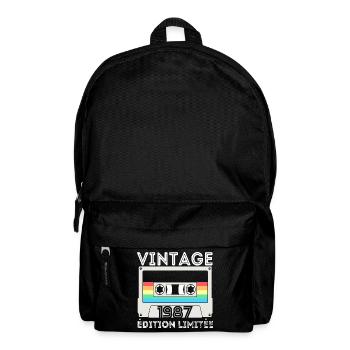 Vintage 1987 cadeau année de naissance homme femme - Sac à dos - noir - Devant