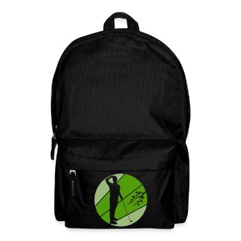 golf golfsport golfspieler abschlag - Rucksack - Schwarz - Vorne