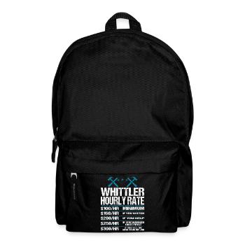 Whittling Holzschnitzer Holz Schnitzen Spruch - Rucksack - Schwarz - Vorne