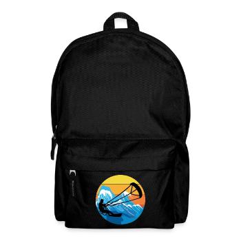 Kitesurfen Kiteboarding Kiteboarder Kitesurfen - Rucksack - Schwarz - Vorne
