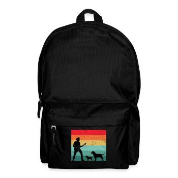 Guitar Player Pet Dog Animal Musician Bassist - Backpack - black - Front