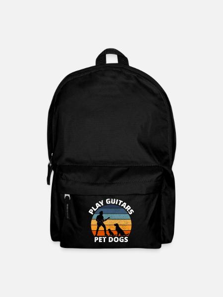 Spielen Gitarren Pet Dogs Musik Musiker Bassist Funny - Rucksack - Schwarz