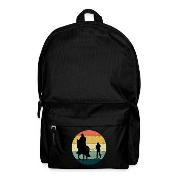 Horse Skijöring Extrem-Wintersport-Skirennen - Rucksack - Schwarz - Vorne