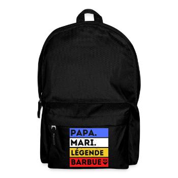 Papa barbu humour papa cadeau fête des pères - Sac à dos - noir - Devant